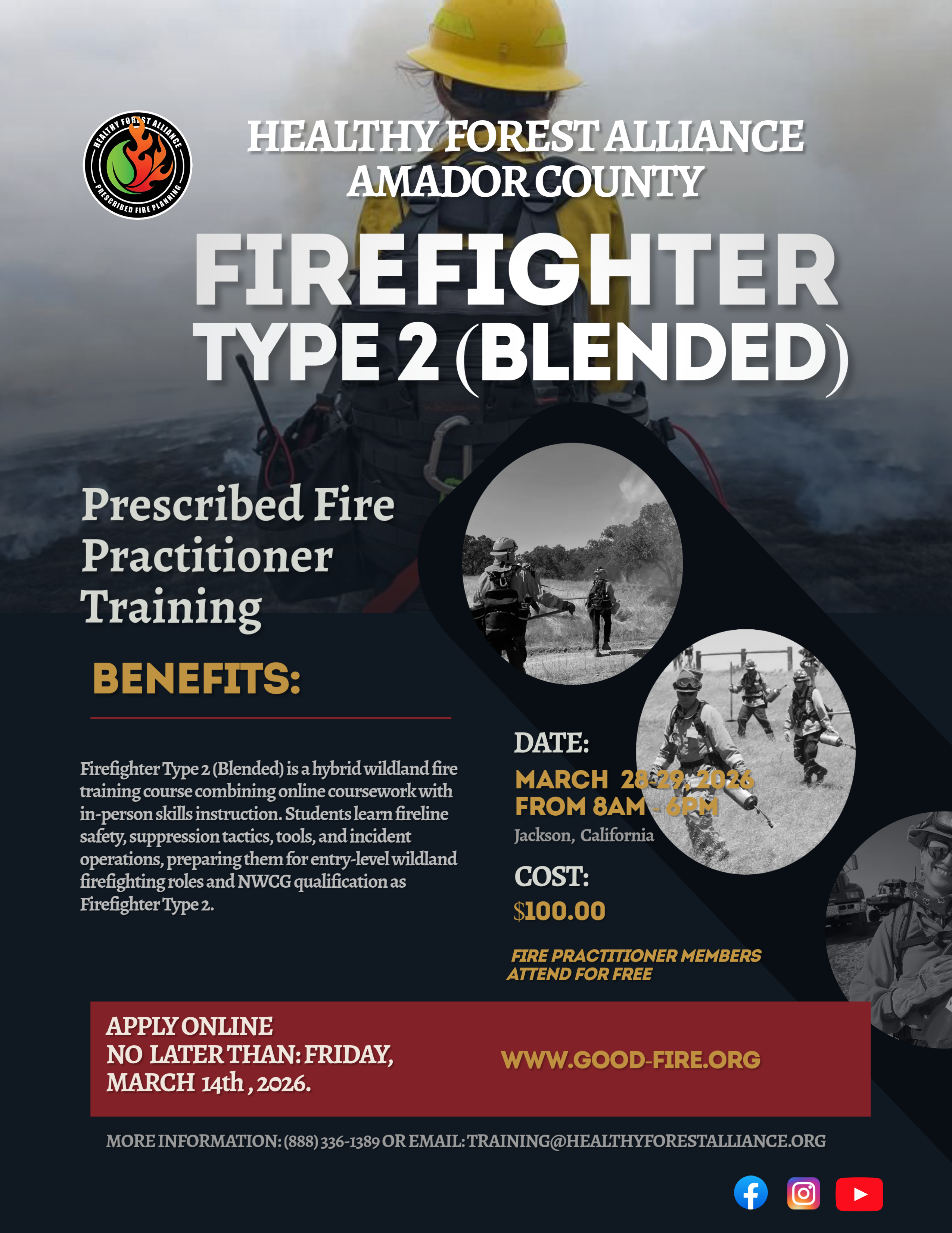 Wildland Firefighter Type 2  (Blended) - Amador County